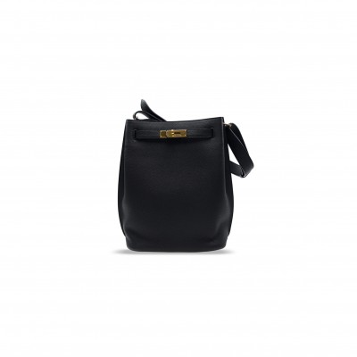 HERMÈS SO KELLY 22 SHOULDER BAG BLACK (30.5*22*11 cm)